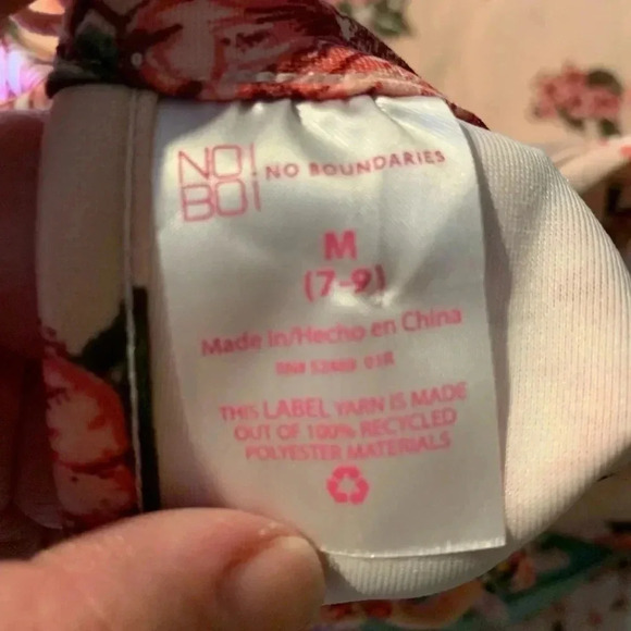 No Boundaries Flower Pattern Ladies Dress Size (7-8) - Picture 9 of 10